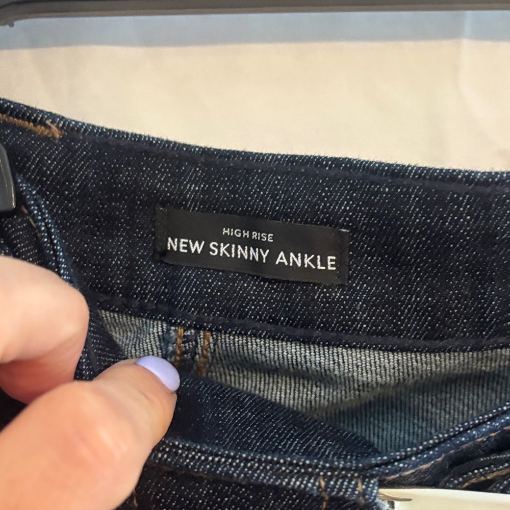 White House Black Market Dark blue Skinny Jeans with Belt - Picture 4 of 5